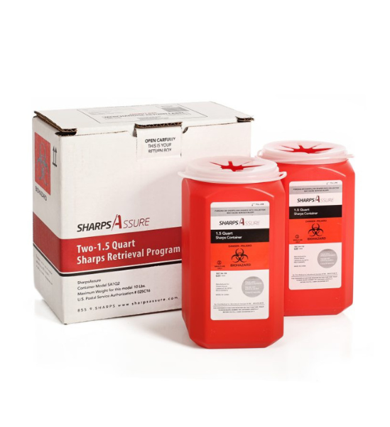 Two – 1.5 Quart Sharps Retrieval Program